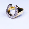 14k Yellow Gold Mens Horseshoe Ring - Image 2